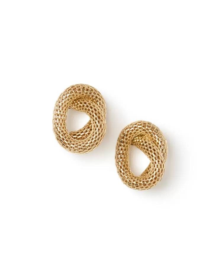 Teri Jon Vintage Metallic Twisted Weave Earrings